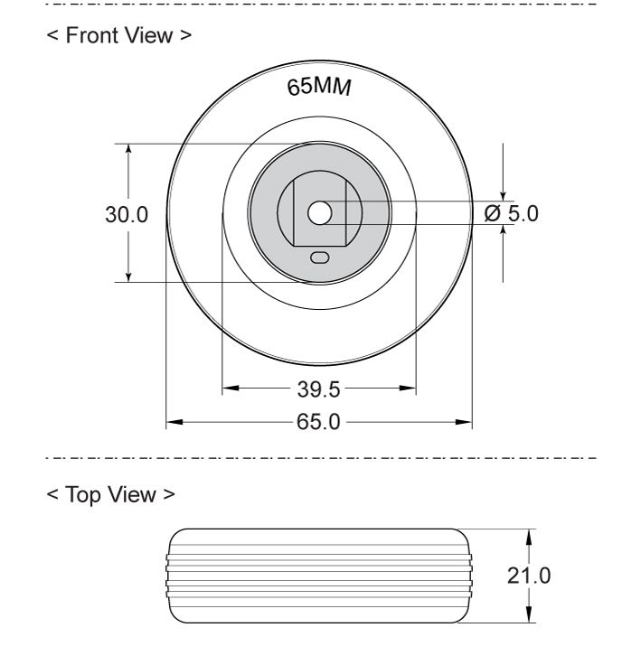 Rubber Wheel with Brake 65mm - Image 6